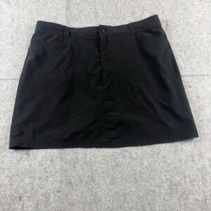 Eddie Bauer Athletic Skort Shorts Skirt Size 14 Womens Solid Black Hiking Tennis